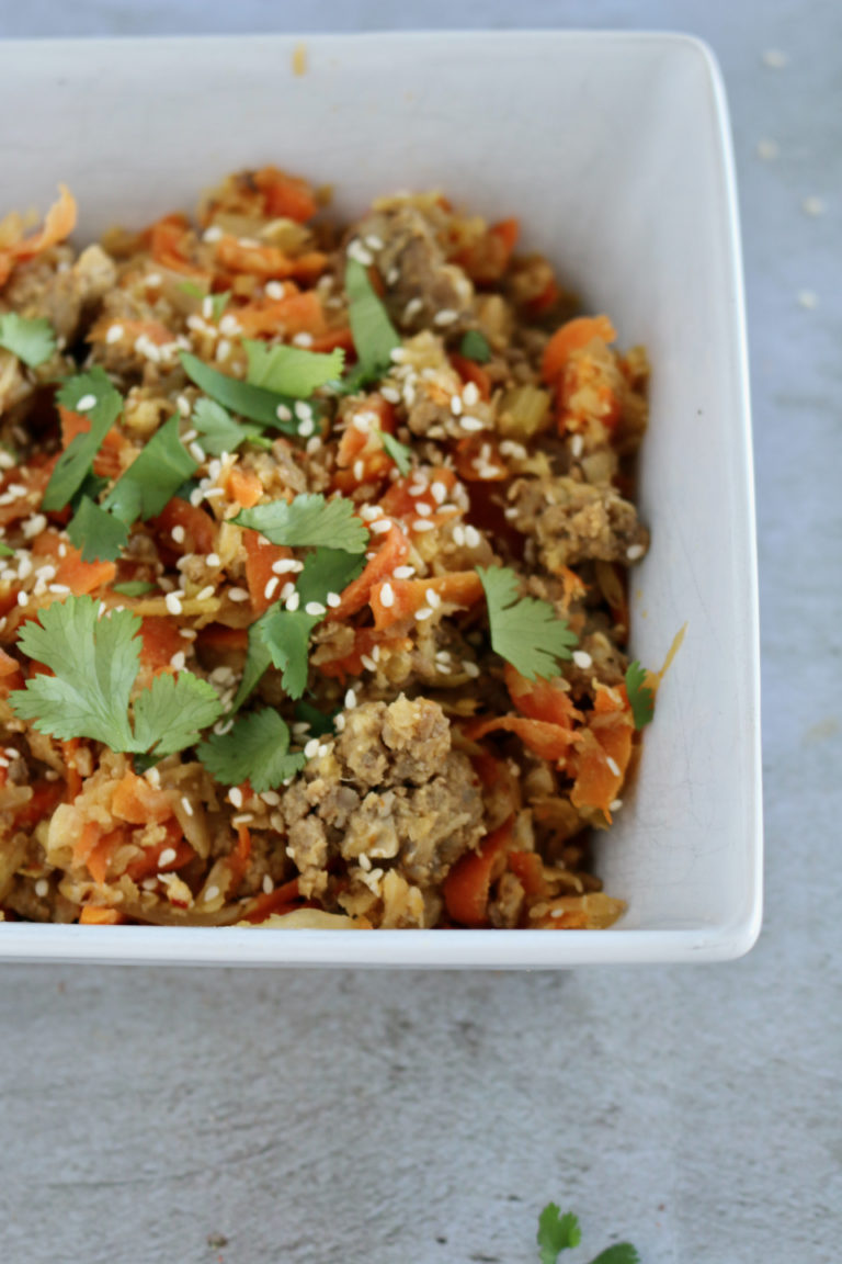 EGGROLL IN A BOWL- One Skillet Meal, Low-Carb & Gluten-Free