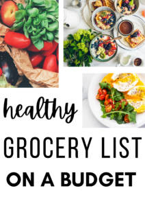 grocery list on a budget